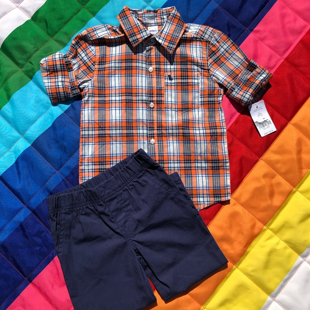 3T NEW Carter’s Collard Button Up Set